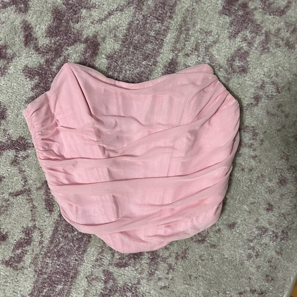 Pink corset zip up top - Picture 3 of 4